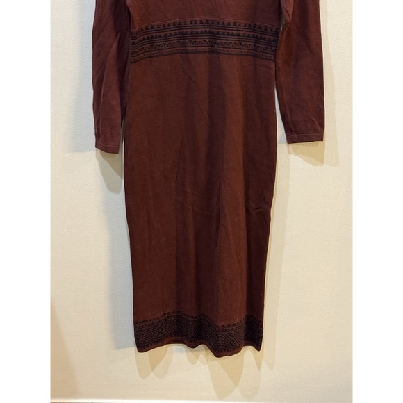 Peruvian Connection Long Sleeve Pima Cotton Sweater Dress Tribal Size XS - Picture 5 of 12